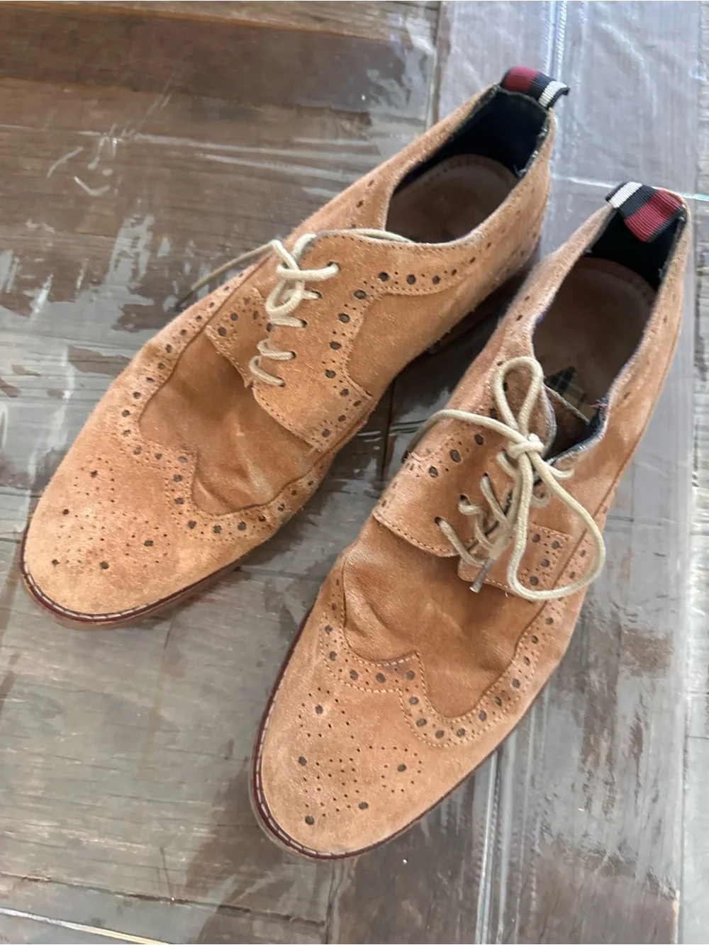 Ben Sherman Tan Suede longwing Derby Shoes